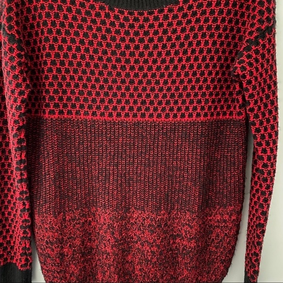 American Eagle Vintage Boyfriend Women's Sweater Red & Black - Size Small - Picture 5 of 9